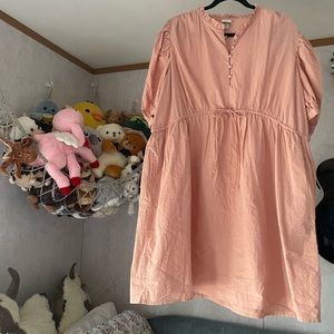 A New Day pink puff sleeve dress XL🪷